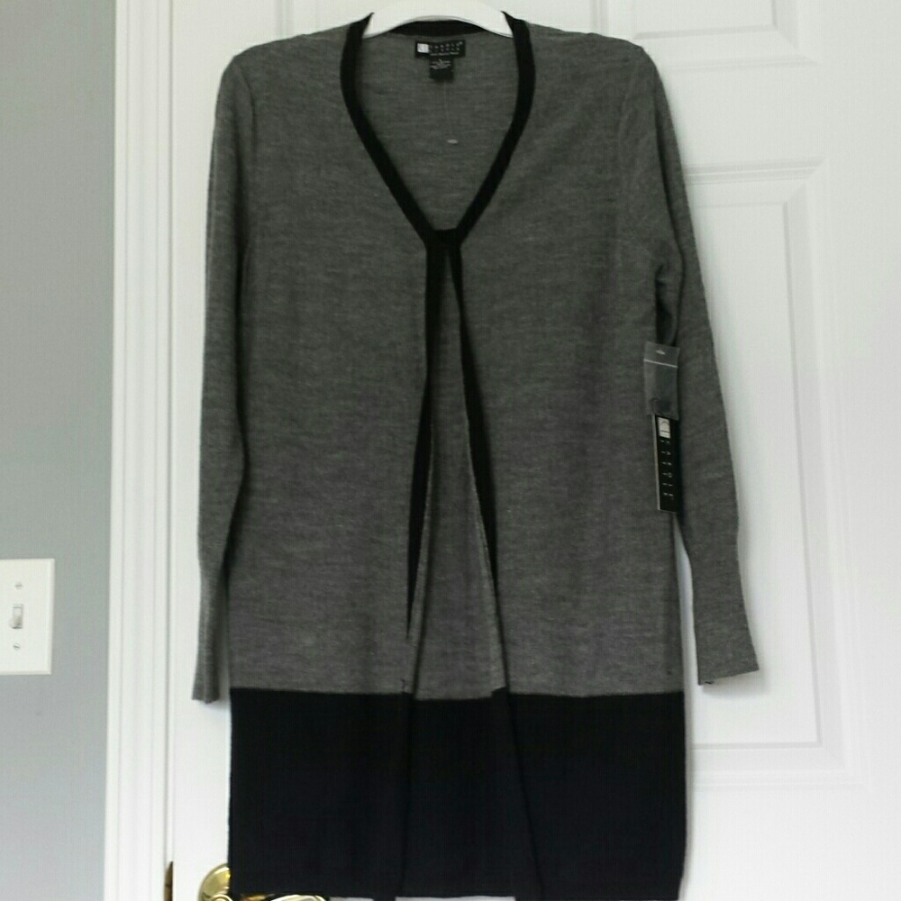Knit tunic cardigan